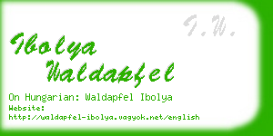 ibolya waldapfel business card